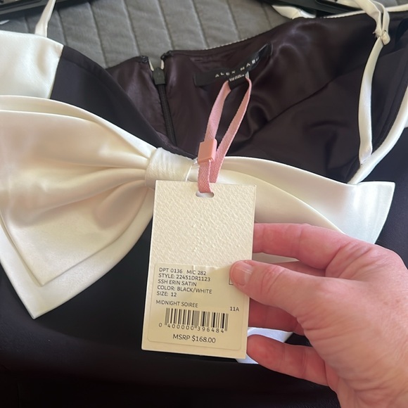 Alex Marie formal black and white gown. Size 12 - Picture 7 of 8